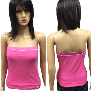 WS242 Aeropostale Pink Stretch Halter Tube Top M